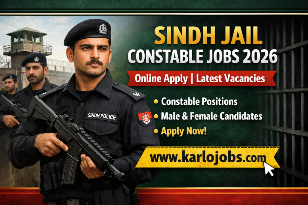 Sindh Jail Constable Jobs 2026 – Apply Online for Male & Female