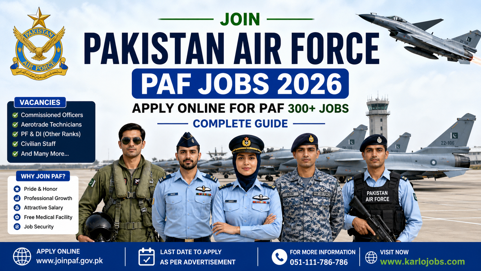 Join Pakistan Air Force PAF Jobs 2026 – Apply Online for PAF 300+ Jobs | Complete Guide
